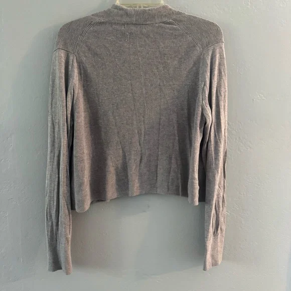 Banana Republic Silk Cotton Light Gray Women's Cardigan Medium - Picture 4 of 4